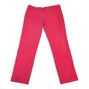 L.L. Bean Women's Straight-Leg Chino Pants - Red, Size 10